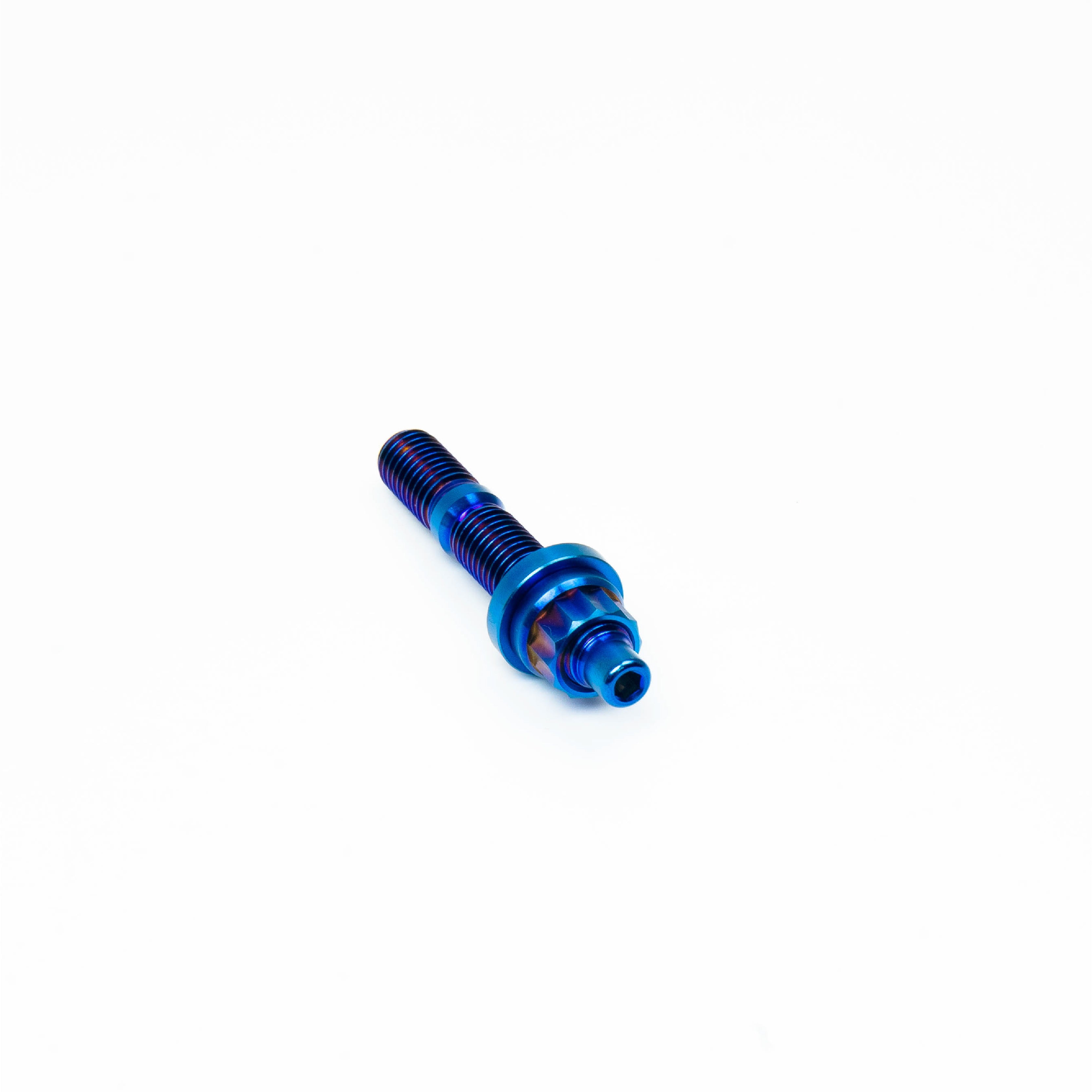 SpeedFactory Racing Titanium M8 x 1.25mm x 55mm Intake or Exhaust Manifold Stud / Nut / Washer (Single Stud Set)