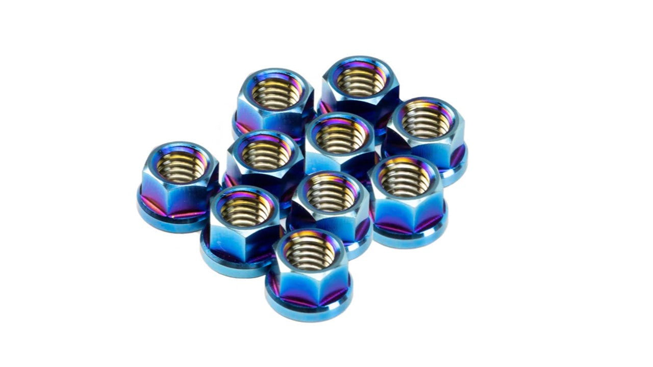 SpeedFactory Racing Titanium M6 x 1.0mm 6-Point Nuts Only (10-Pack)