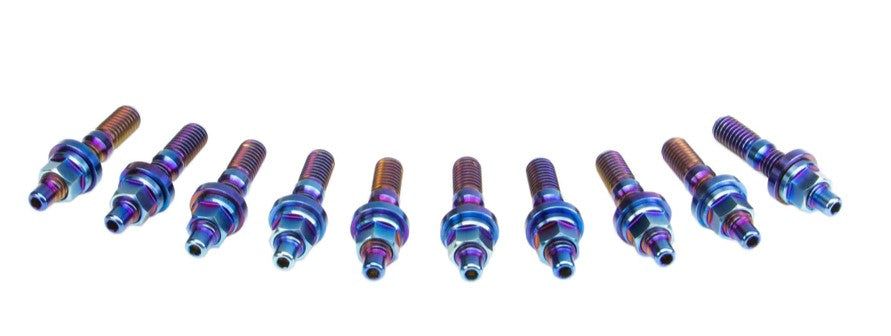 SpeedFactory Racing Titanium Intake/Exhaust Manifold Stud Kit w/ 6-Point Nuts (10 Piece Kit)