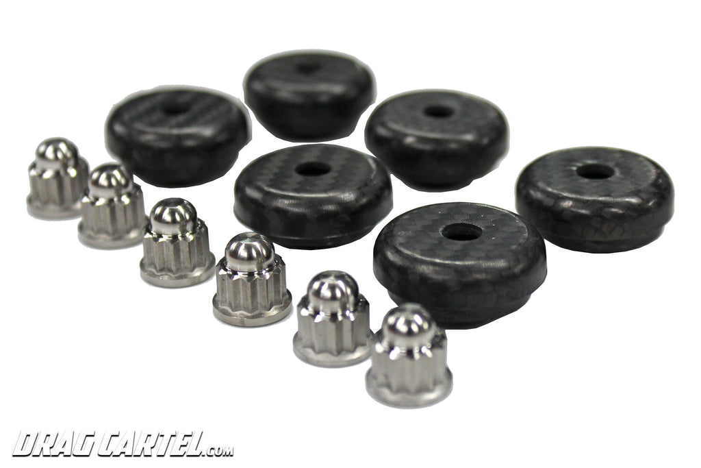 K SERIES CARBON FIBER VALVE COVER NUT and HARDWARE SETS