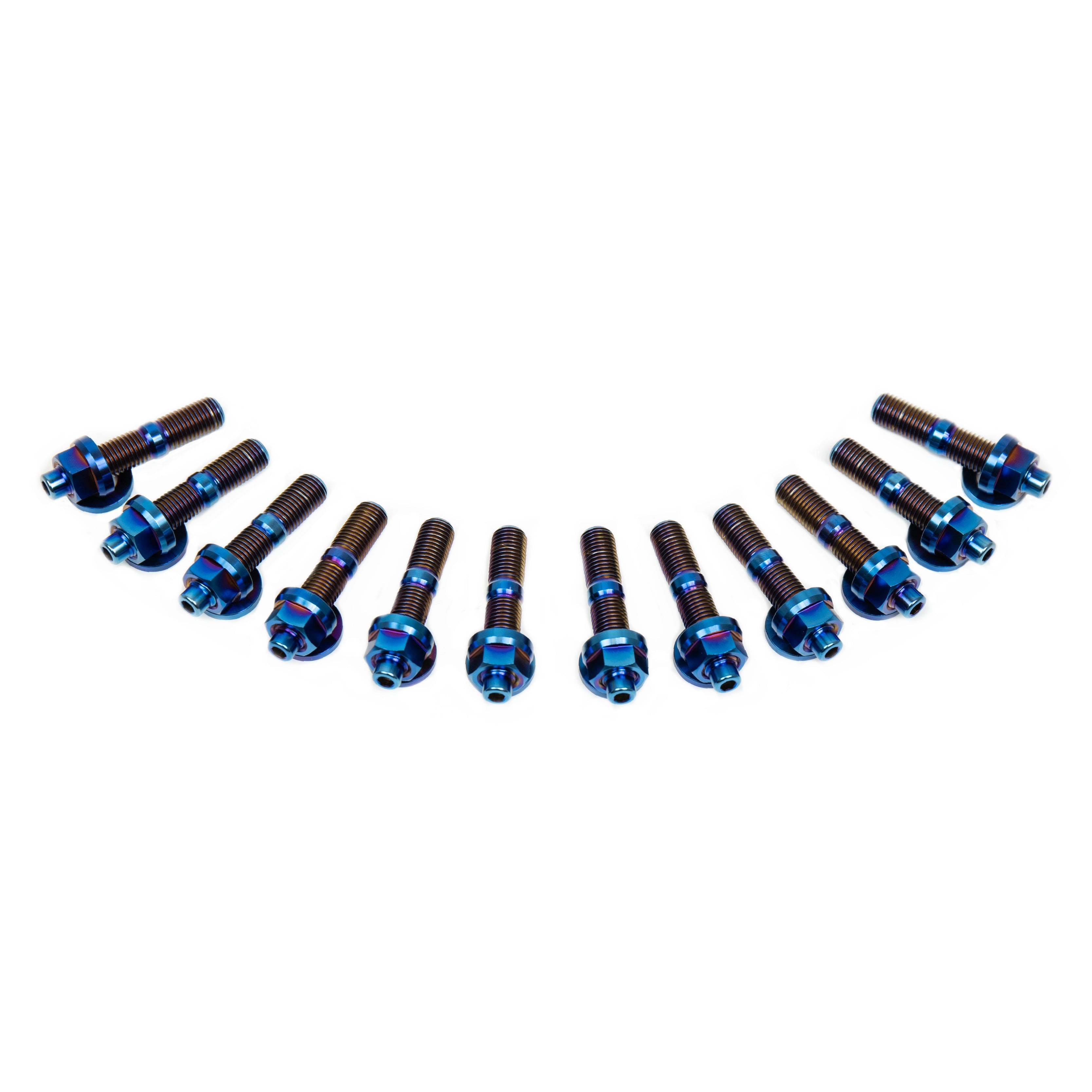 SpeedFactory Racing Toyota 1JZ/2JZ Exhaust Manifold Titanium Stud Kit - 6pt Nuts