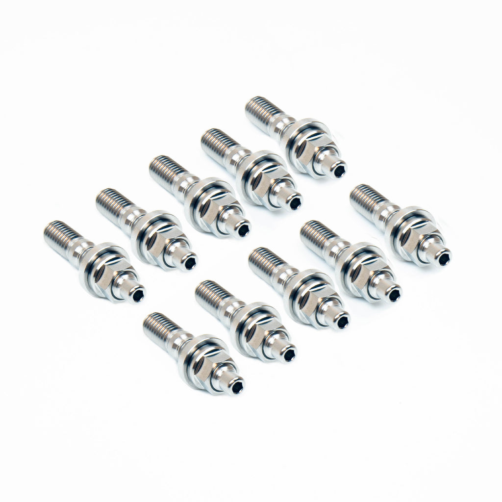 SpeedFactory Racing Titanium Intake/Exhaust Manifold Stud Kit w/ 6-Point Nuts (10 Piece Kit)